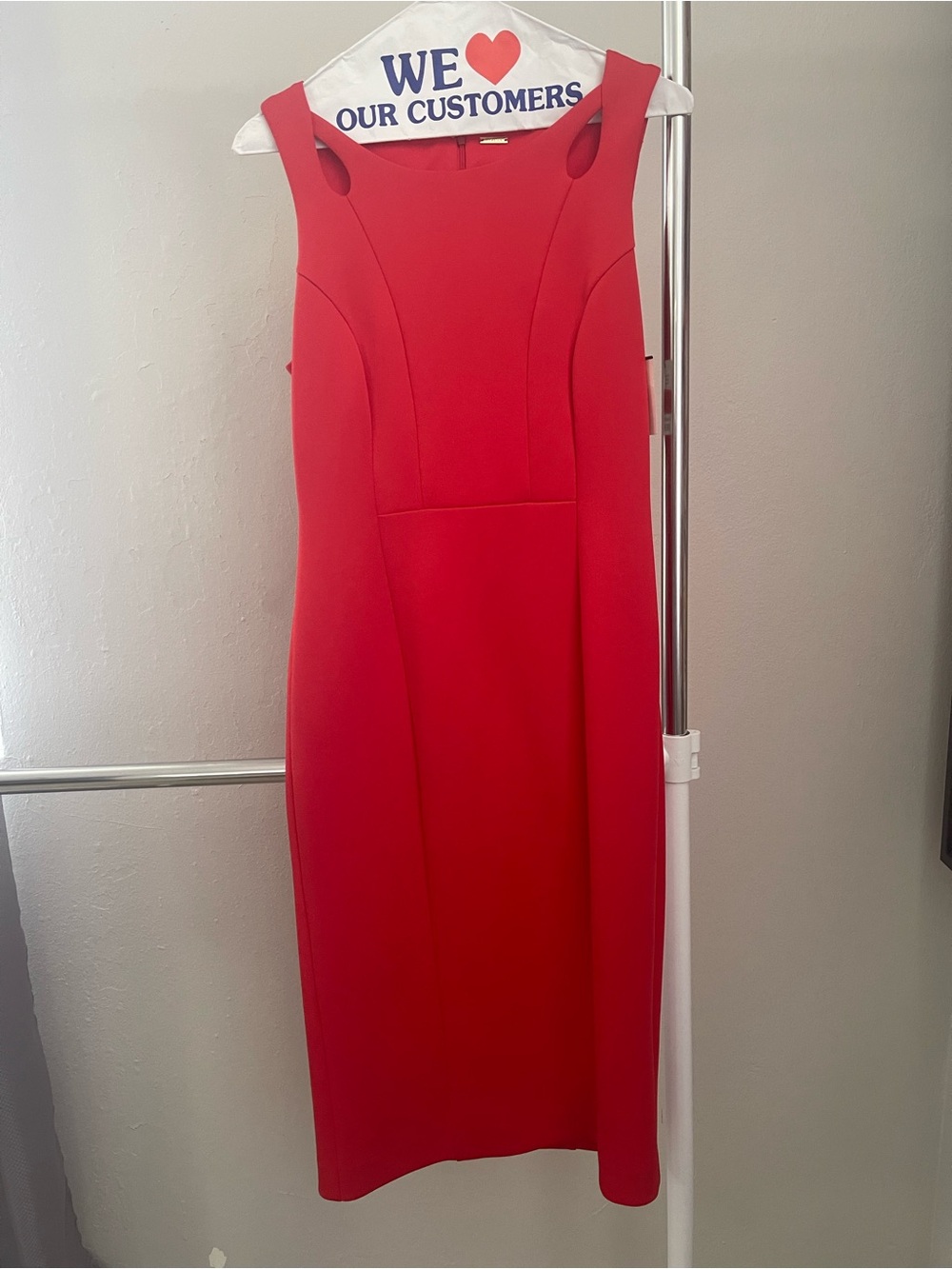 Tahari Red Sheath Dress